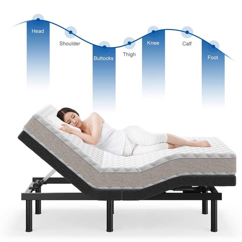 Used Adjustable Bed Frame Zero Gravity Powered Base w/ Massage Remote Twin XL