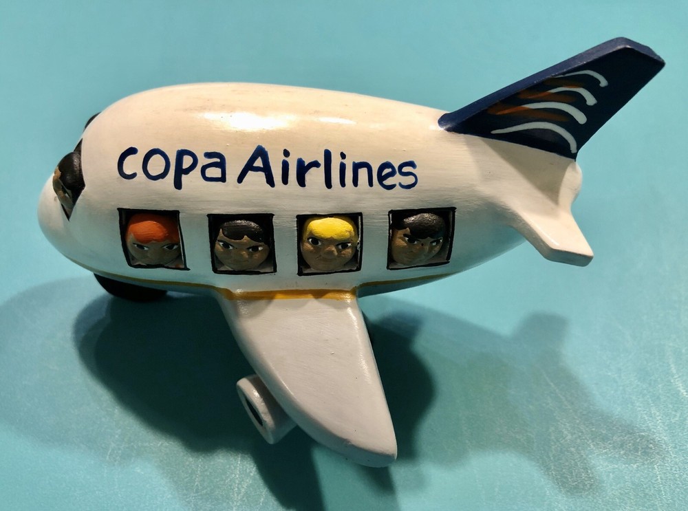 COPA AIRLINES HAND PAINTED CERAMIC PLANE