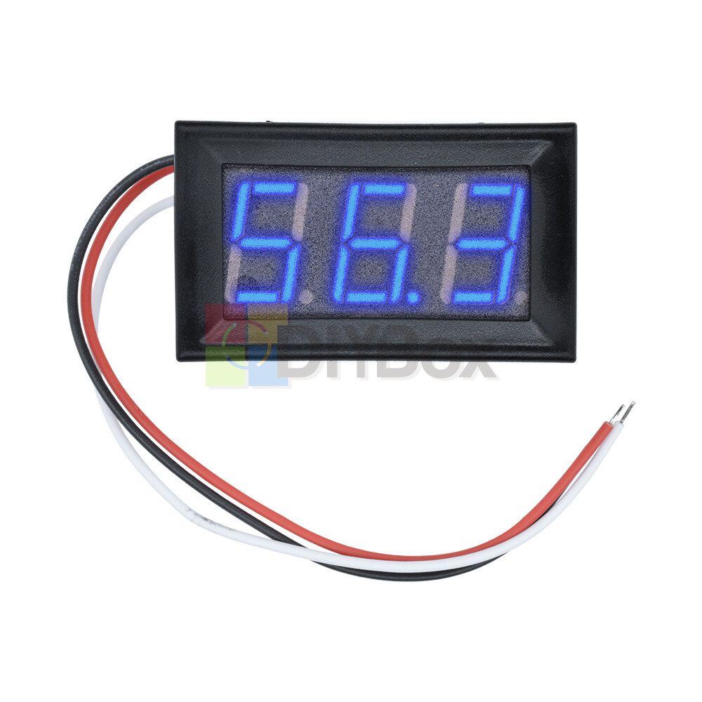 Mini Digital Voltmeter Blue LED Display DC 0V to 99.9V 3 Wires Volt Panel Meter