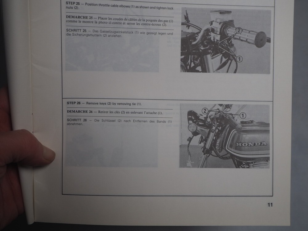 HONDA SET-UP INSTRUCTIONS ASSEMBLY INSTRUCTIONS CB650 1981