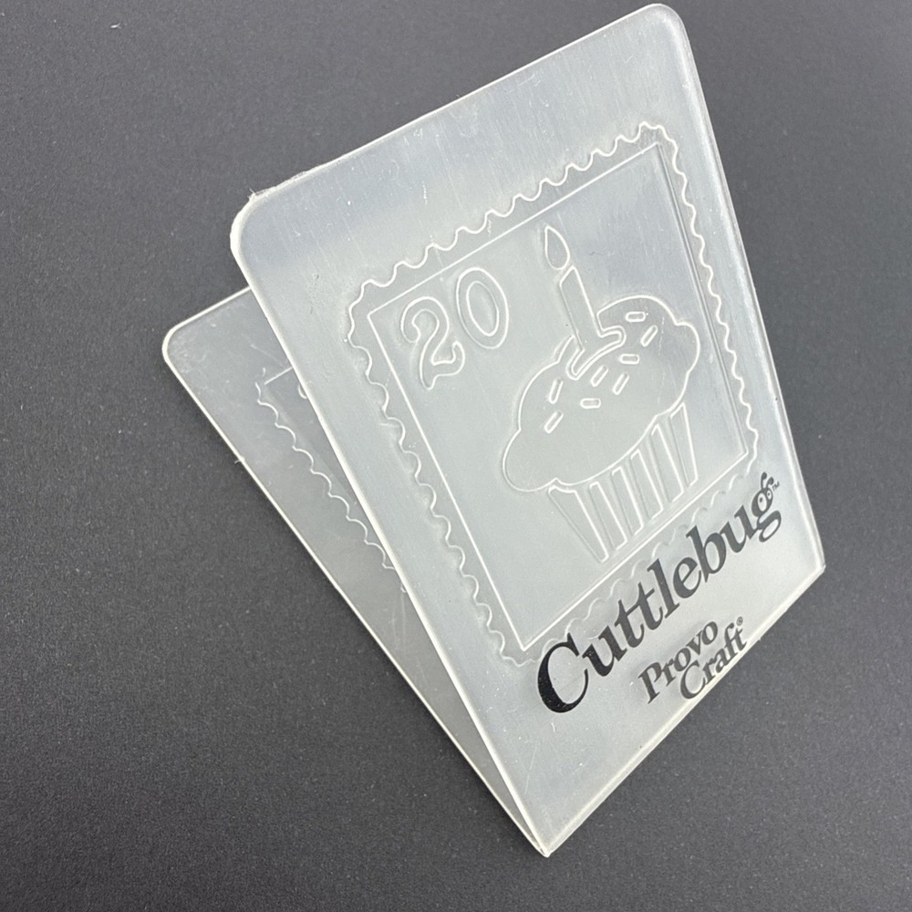 Provo Craft Cuttlebug Birthday Postage Stamp Embossing Folder 2.75x2