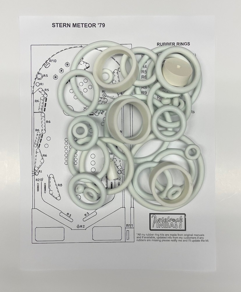 1979 Stern Meteor Pinball Machine Rubber Ring Kit