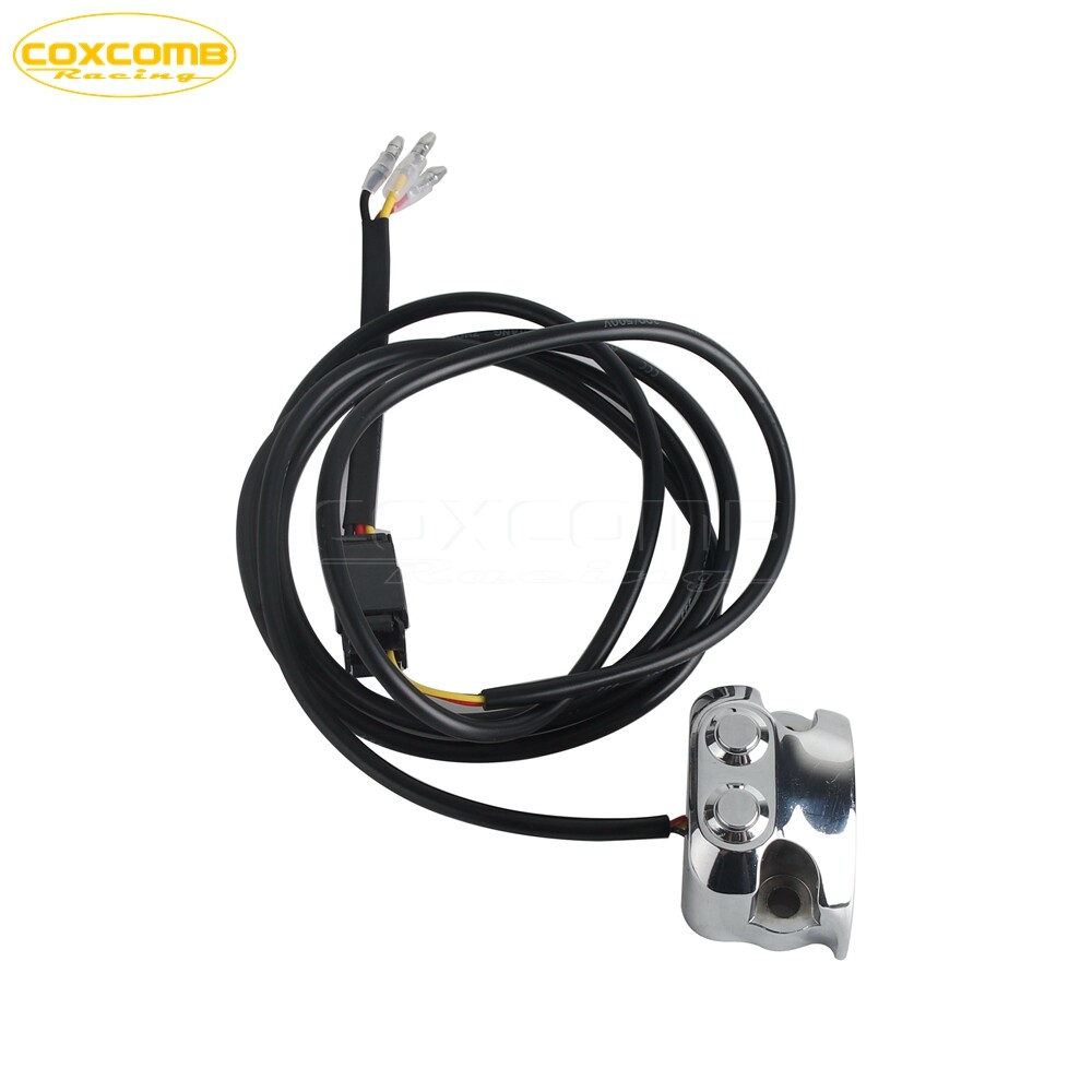 Chrome 1" Handlebar Mounted Air Ride Controller Switch For Harley Dyna Bobber