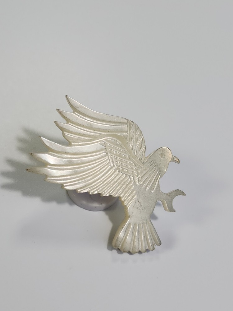 Hawk White Irridescent Color Lapel Pin