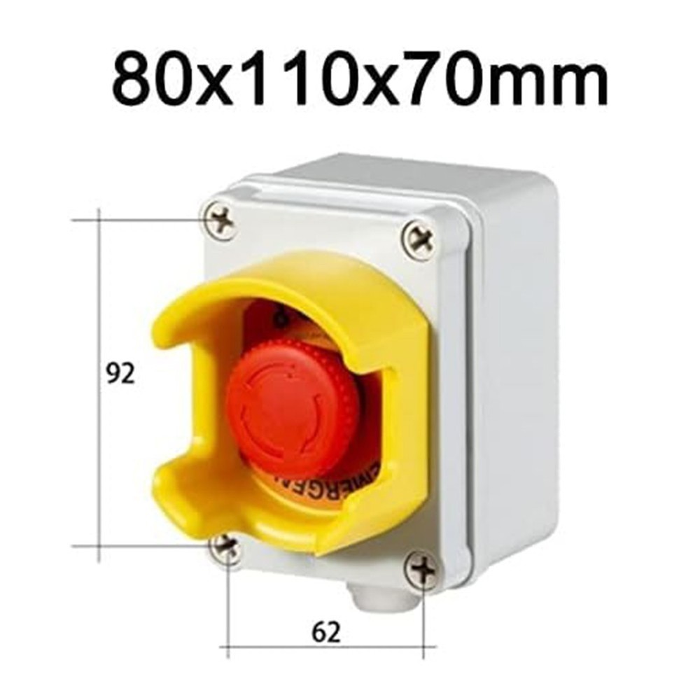 E-Stop Button Electrical Safety Flame-Retardant ABS Material Critical Situations