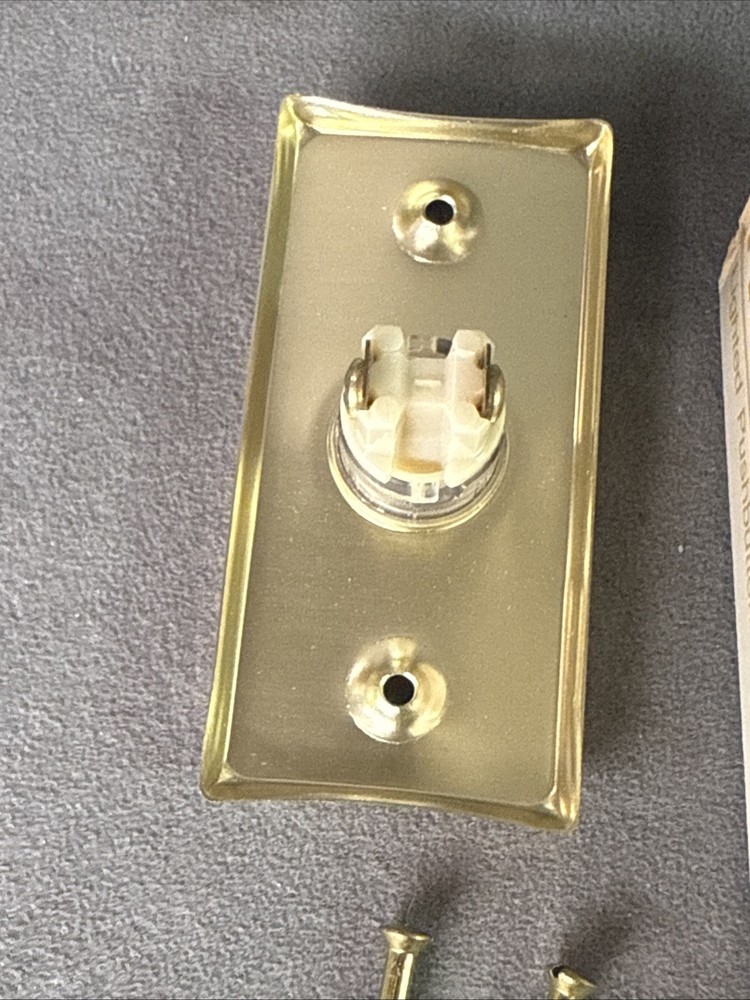 NuTone Push Button Lighted Pushbutton GOLD ANODIZED PB-6L NOS