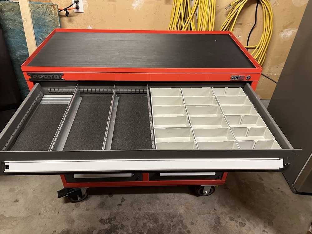 Proto 10-Drawer Heavy-Duty Rolling Tool Box Cabinet