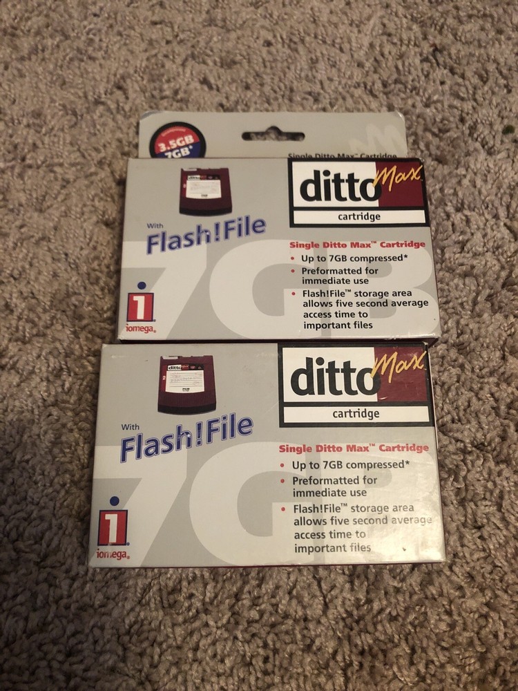 2 Ditto Max Cartridge with Flash! File 3.5 Uncompressed 7 Compressed GB
