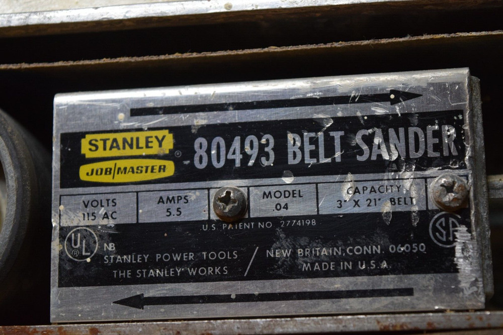 Stanley Job Master 80493 Model 04 Belt Sander