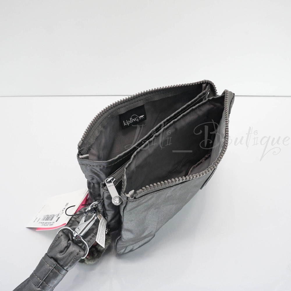 Kipling Creativity XL Pleat Extra LargePouch Polyamide KIB5P4 Moon Grey Metallic