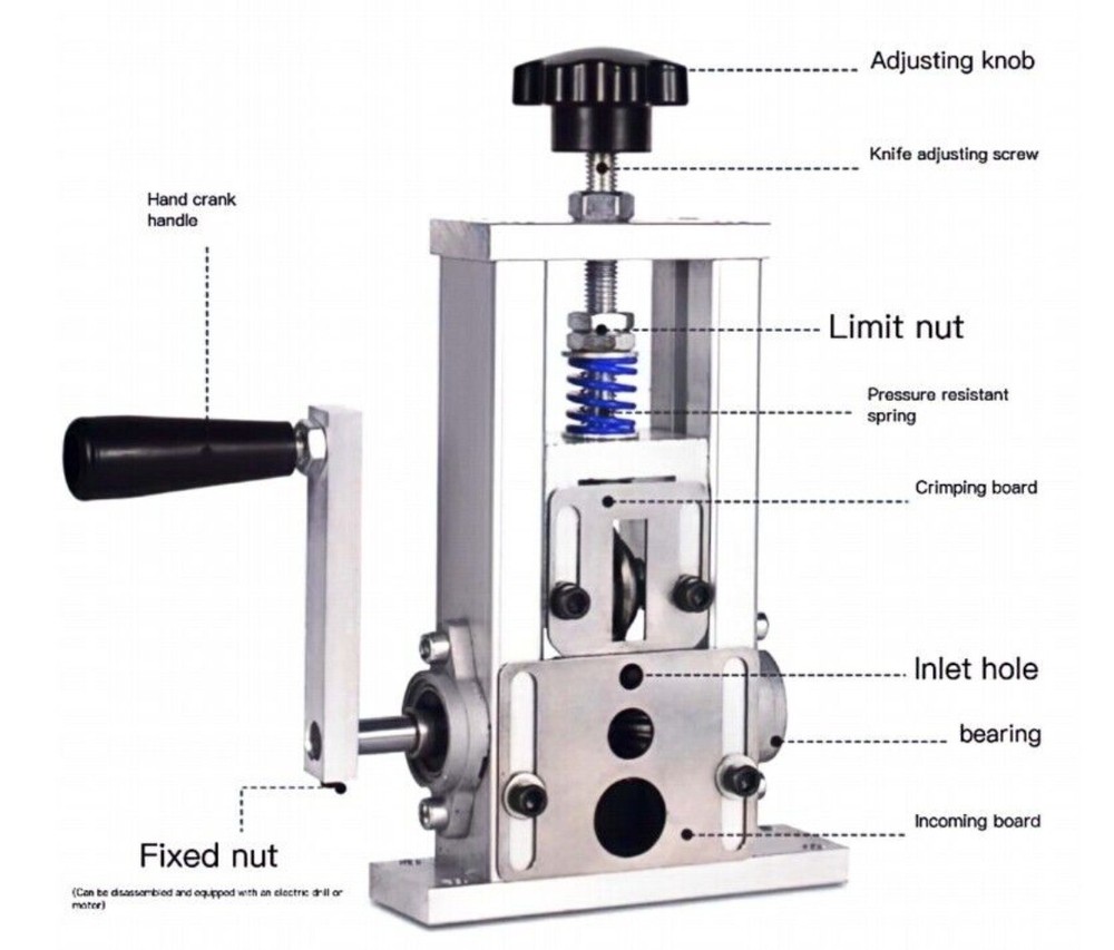 Wire Stripping Machine Automatic Knife Adjustment for 1-20mm Cable NEW