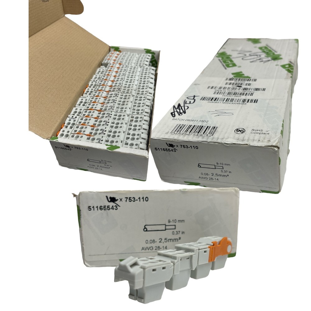 WAGO 753-110 8-Channel Digital Output Module DC 24 V NEW/OPEN BOX QTY 38pcs