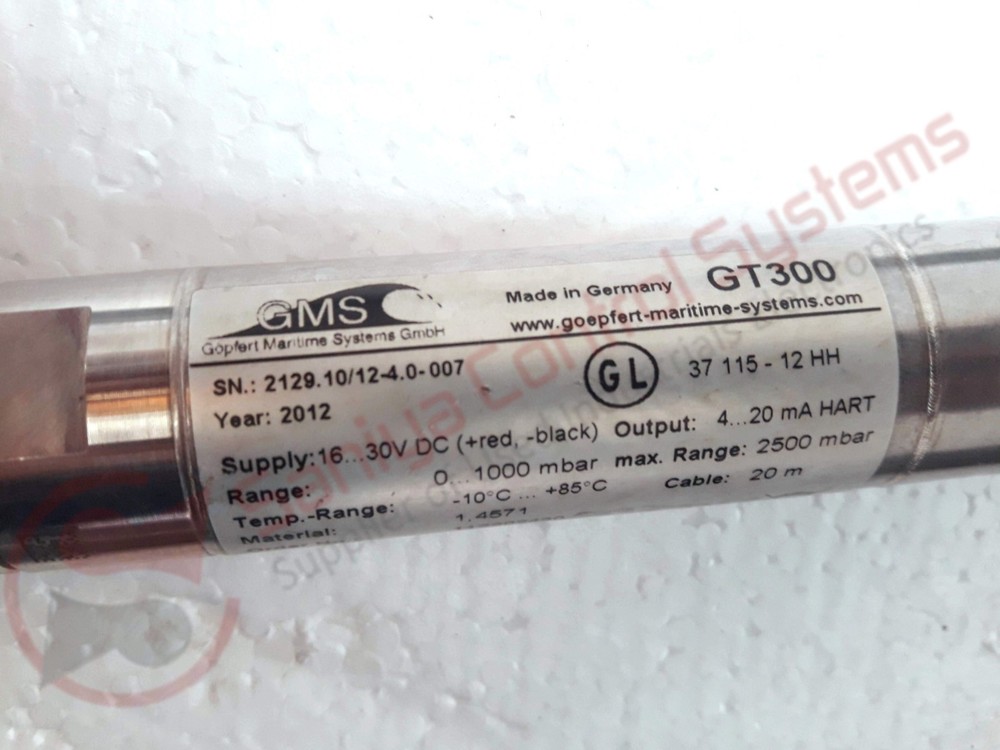 Gms GT300 Hart Level Transmitter Sensor Cable 20 M