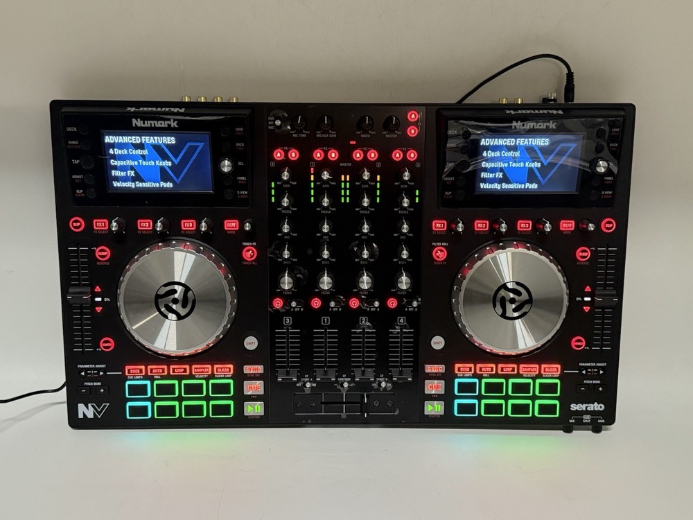 Numark NV 4-Channel Dual-Display Serato DJ Controller - Tested / Working