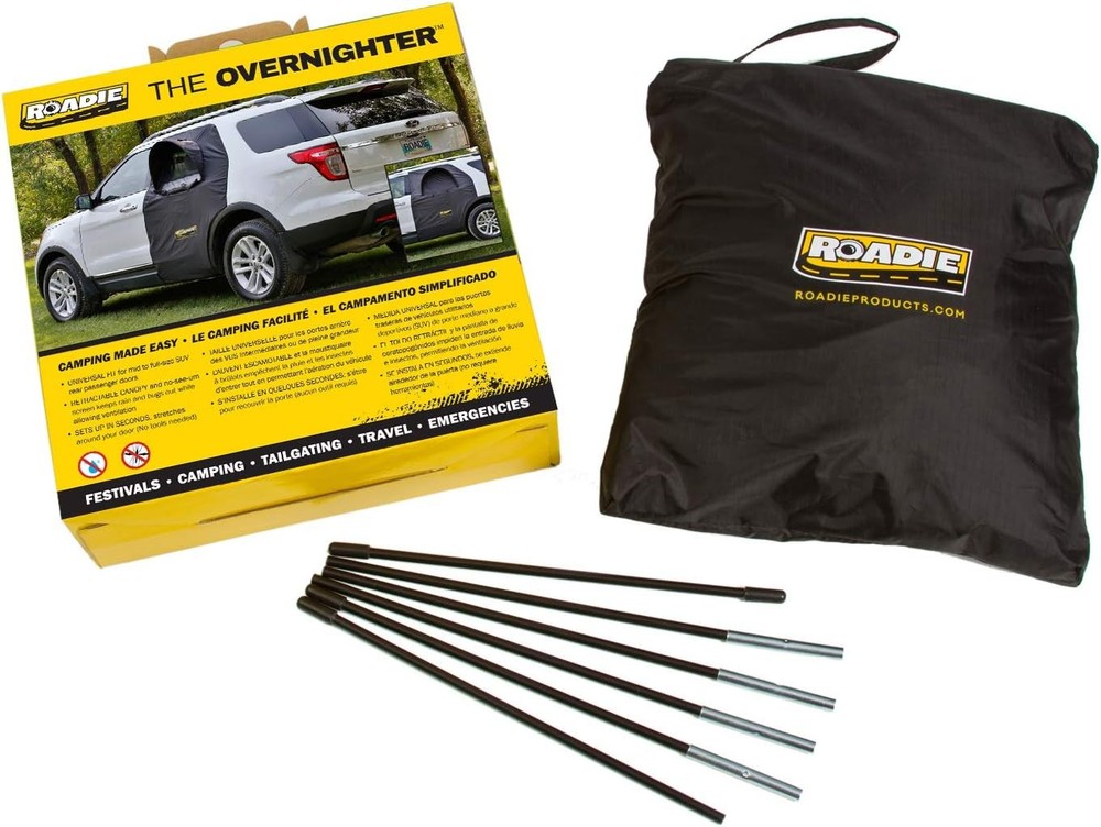 OVERNIGHTER SUV Window Tent with Bug Screen Retractable Awning Camping Patented