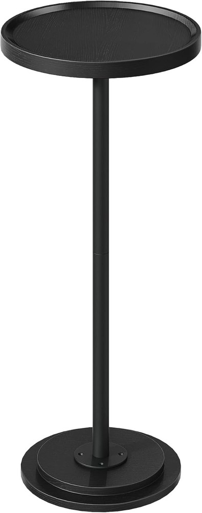 Small Round Side Table Drink Table Small Spaces Pedestal Cocktail Table