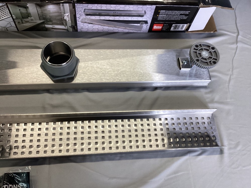 Oatey Vivante 24” Linear Shower Drain with Square Pattern VT2240