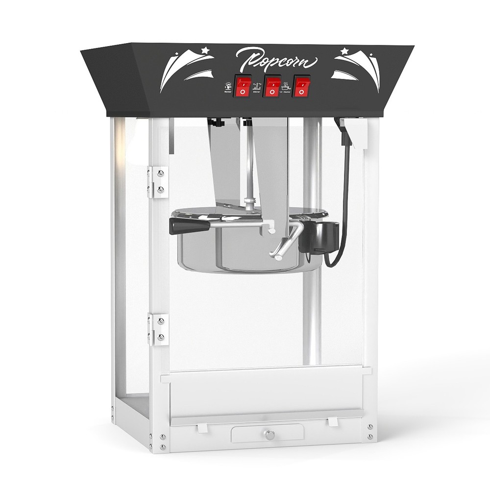 12oz Popcorn Machine Popcorn Maker w/ Kettle & Warming Deck Countertop Popper