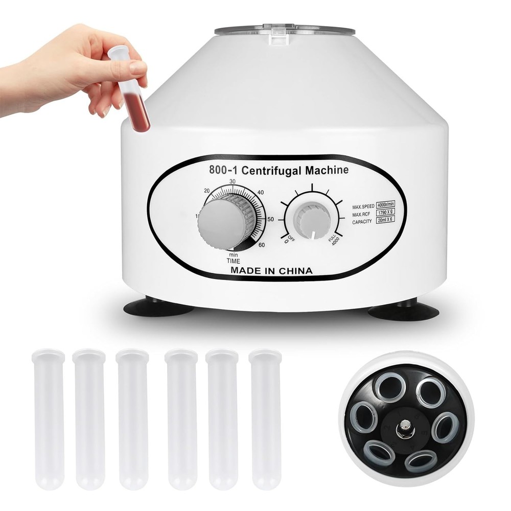 High-Efficiency Lab Centrifuge - 6 Tubes, Precise Speed Control, Timer Function