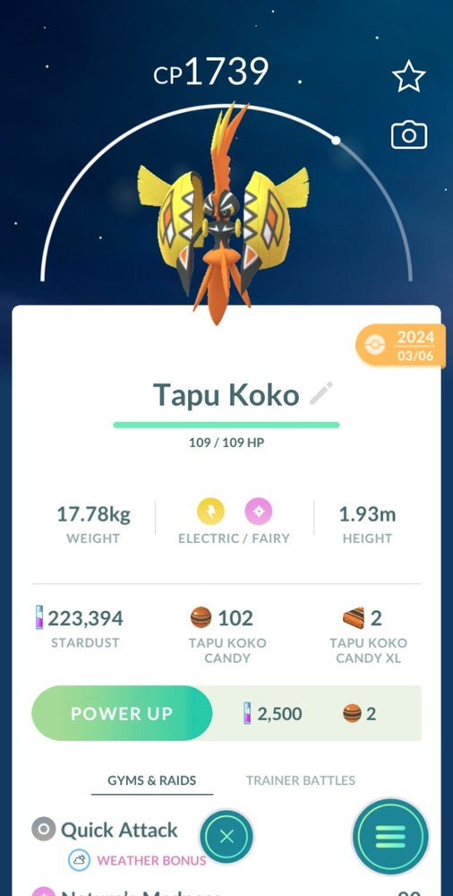 Pokémon Tapu Koko Go