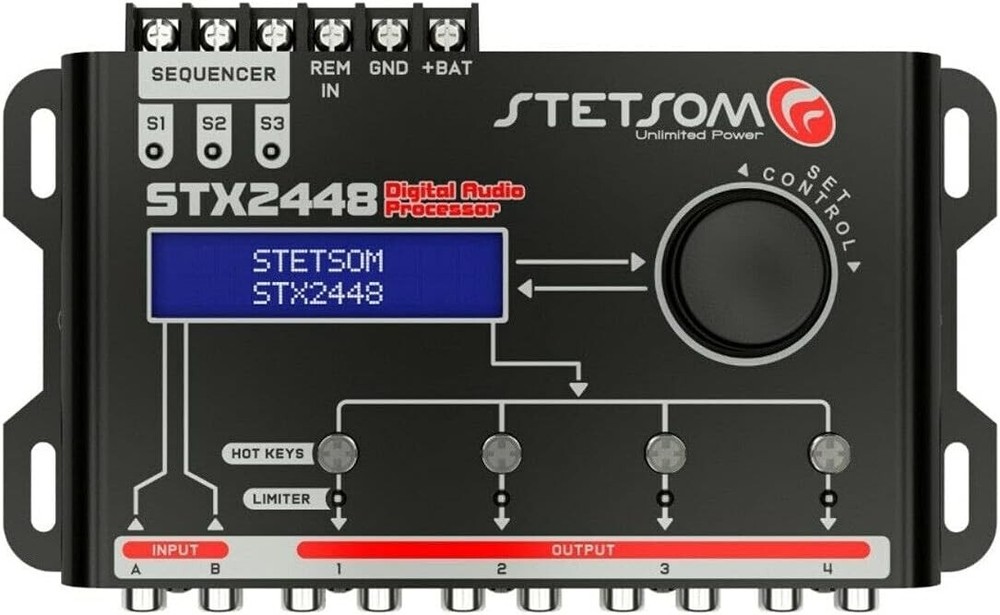 Stetsom STX 2448 DSP Crossover Equalizer 4 Channel Full Digital Signal Process