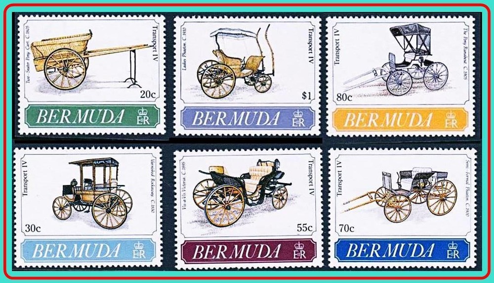 BERMUDA 1991 HORSE CARRIAGES MNH CV$12.80