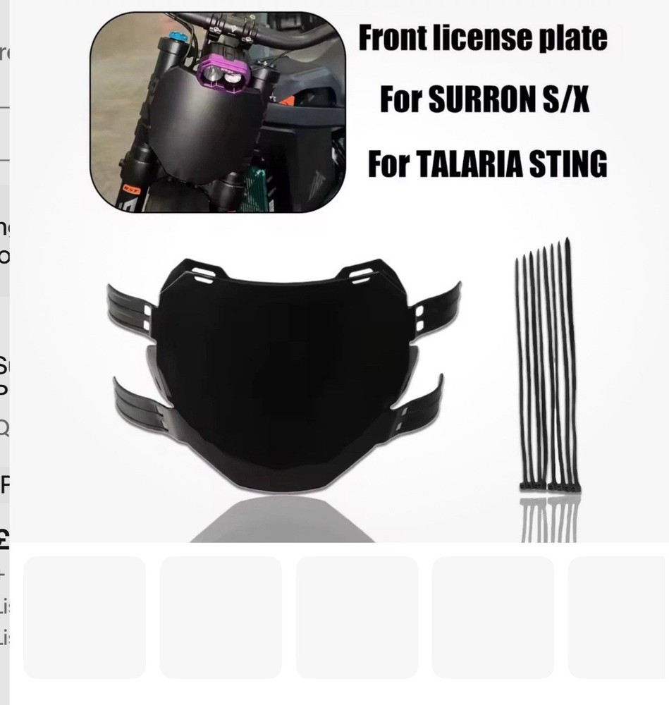 Surron Talaria Front Number Board Plate