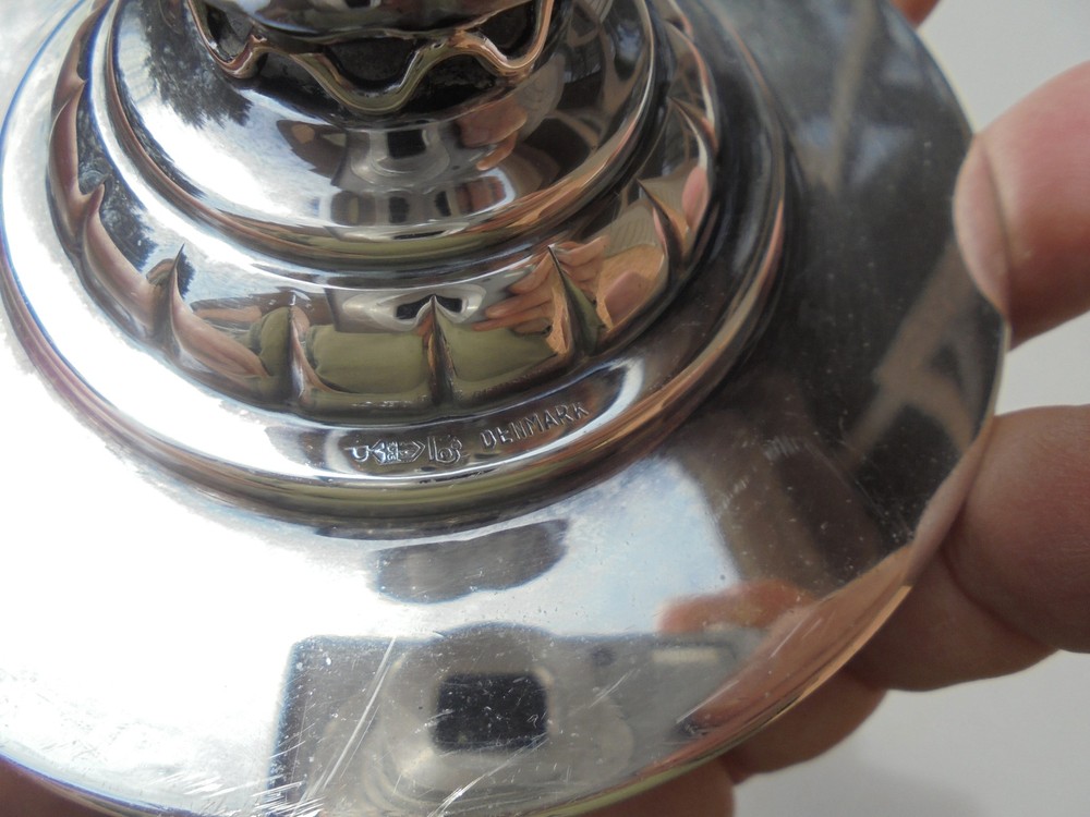 Vintage Carl Christensen Silverplate Candlestick Candlestick Danish Modern