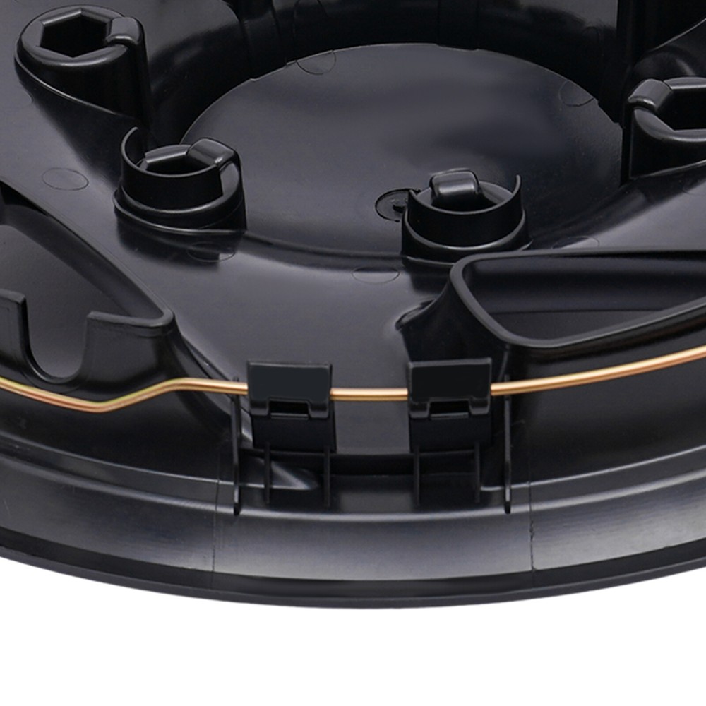 4pcs For Ford E250 E350 E450 Econoline 1999-2018 Black Hub Caps Rim Simulators