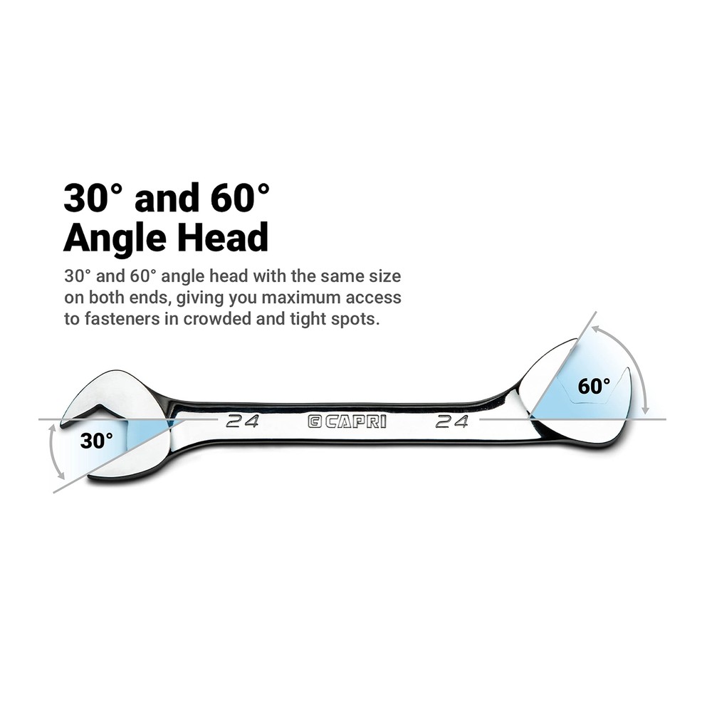 13 mm Angle Open End Wrench 30° and 60° angles Metric