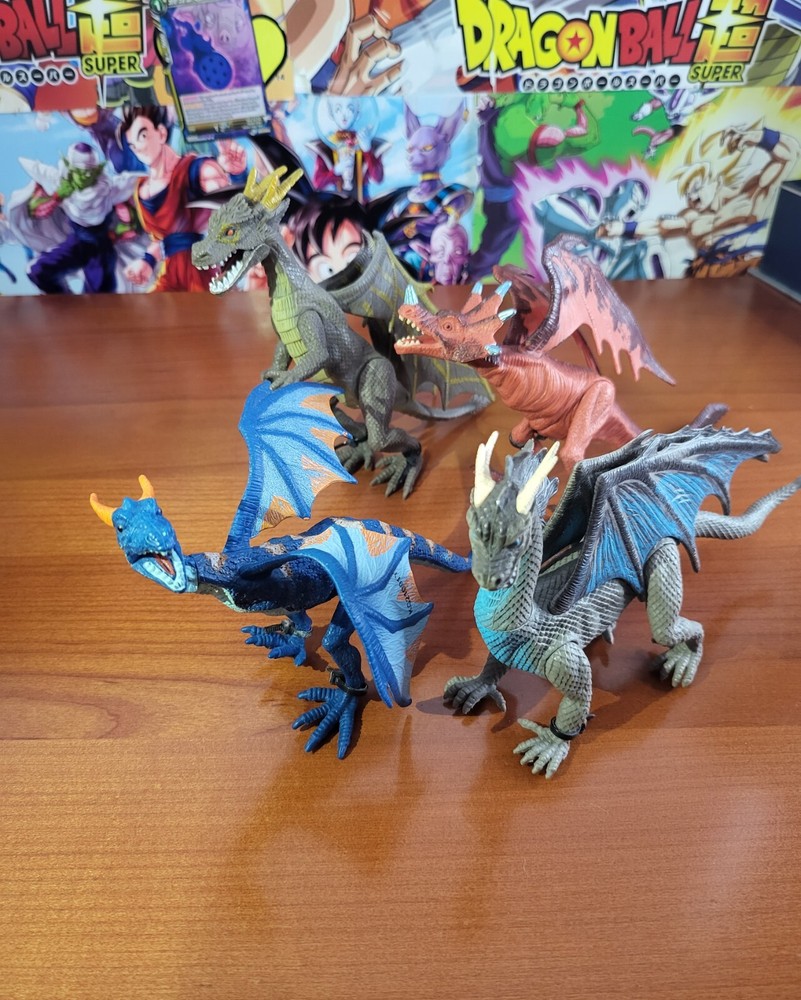 Kid Galaxy Poseable Dragons set of 4