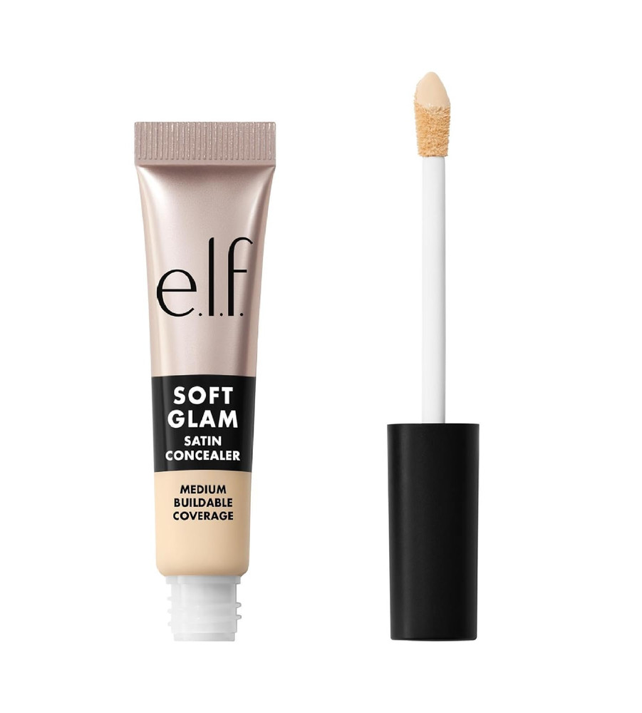 e.l.f. Soft Glam Satin Concealer, Medium Coverage For Blemishes & Under-Eye, Cre