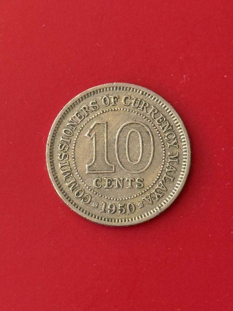 Malaya 10 Cents, 1950