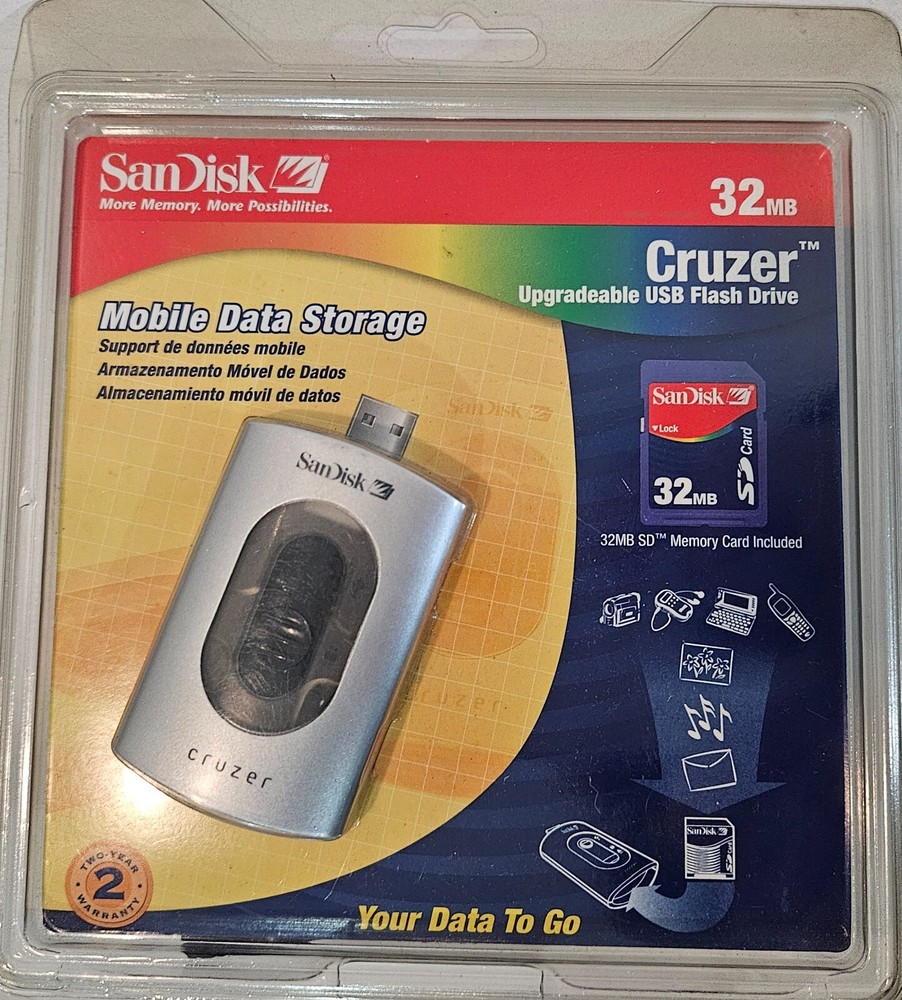 SanDisk 32MB Cruzer Upgradeable USB Flash Drive Mobile Data Storage Memory Card