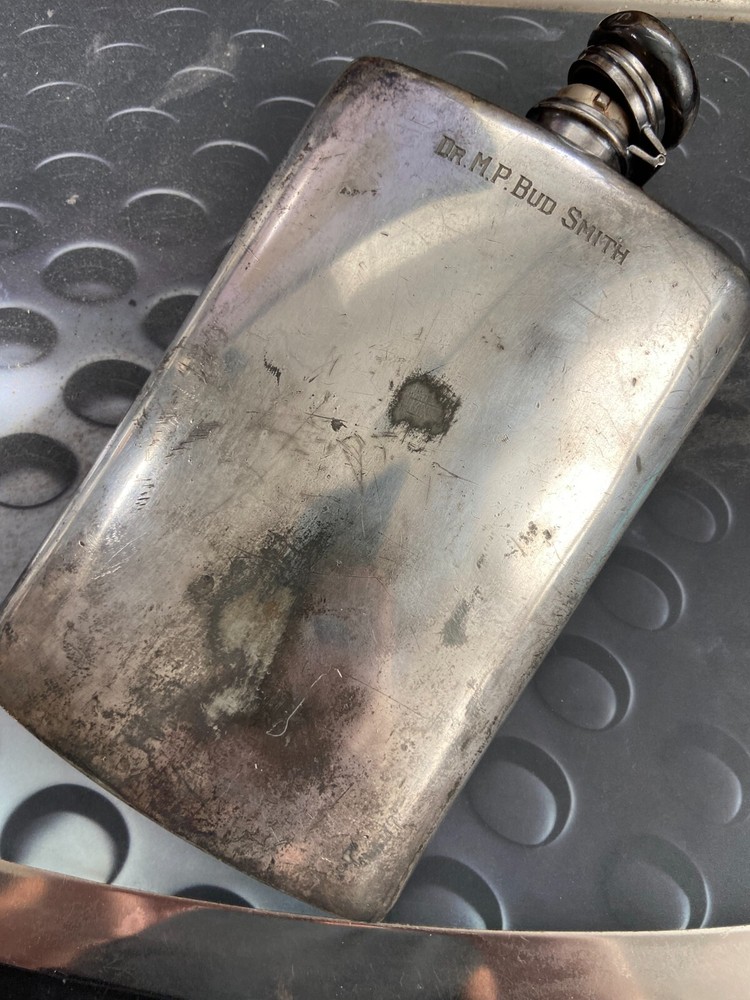 Silver Flask ~ From 1927 almost 100 years old ! ! !
