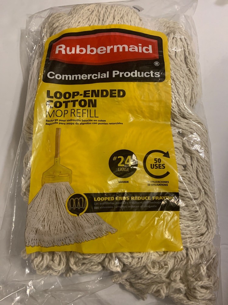 Rubbermaid #24 Looped End Mop Head Refill Replacement Floor Cleaner String Yarn