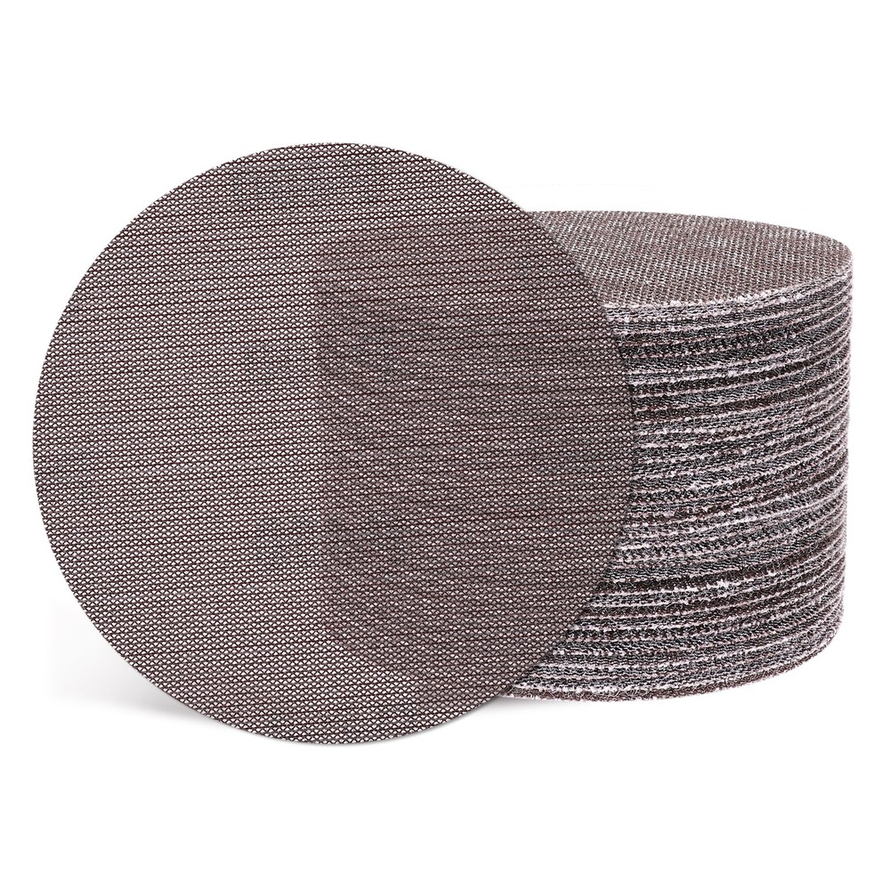 50 Pcs 6 Inch 400 Grit Hook and Loop Grid Sanding Discs