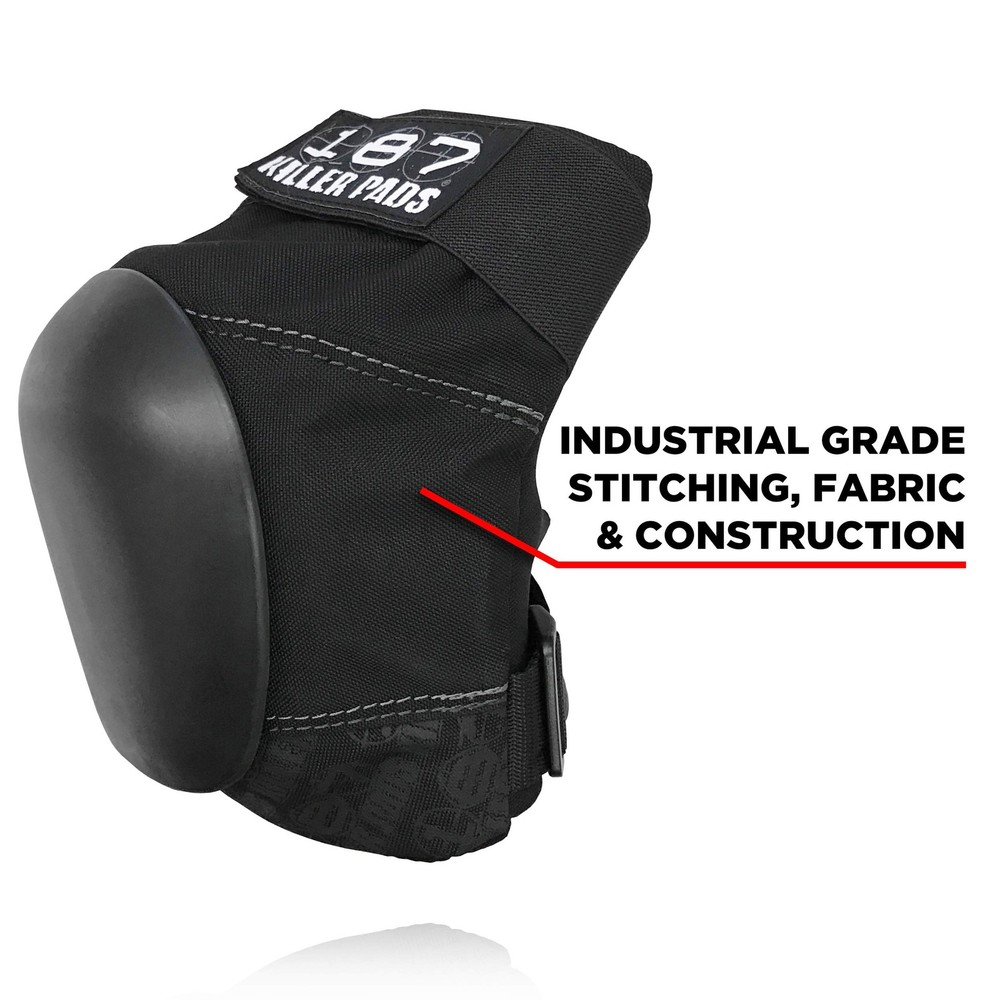 187 Killer Pads Pro Knee Pad, Black, Junior (Black, Small)