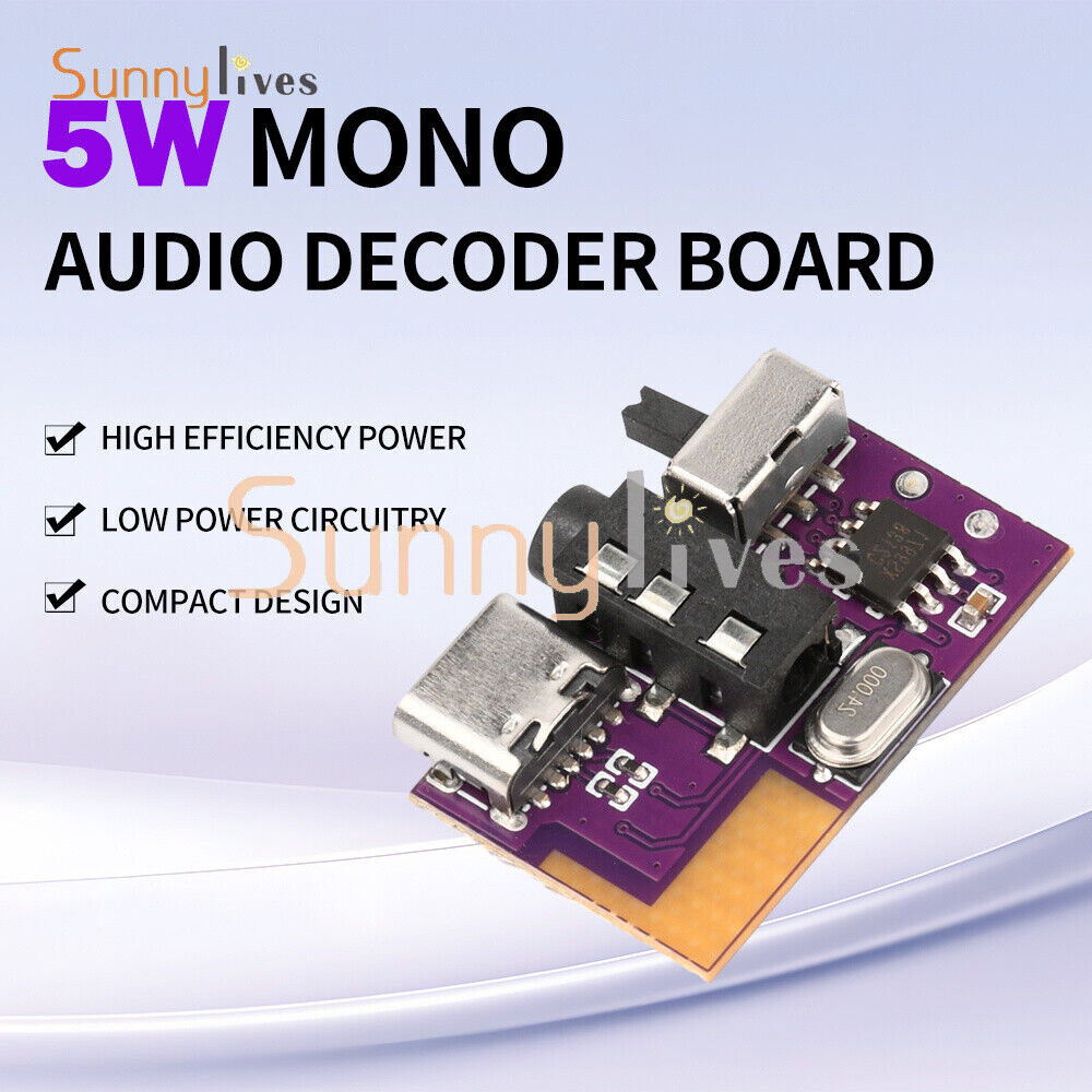 DC3.5V-5V 5W Mono Audio Amplifier Board MP3 TWS Bluetooth Decoding Board Module