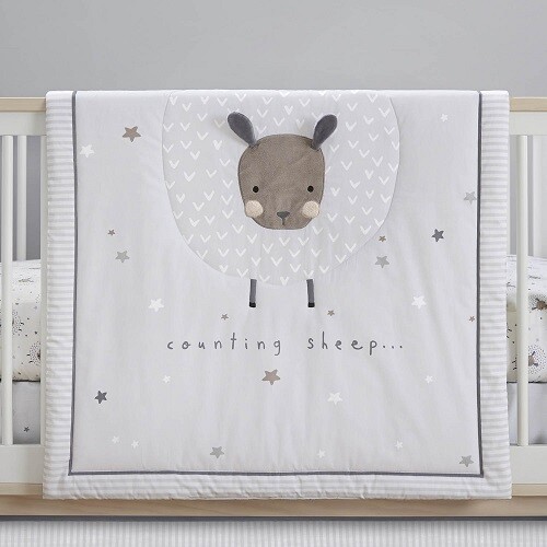 Just Born One World Collection Counting Sheep 6Pc Crib Bedding Set Mobile/Sheet+