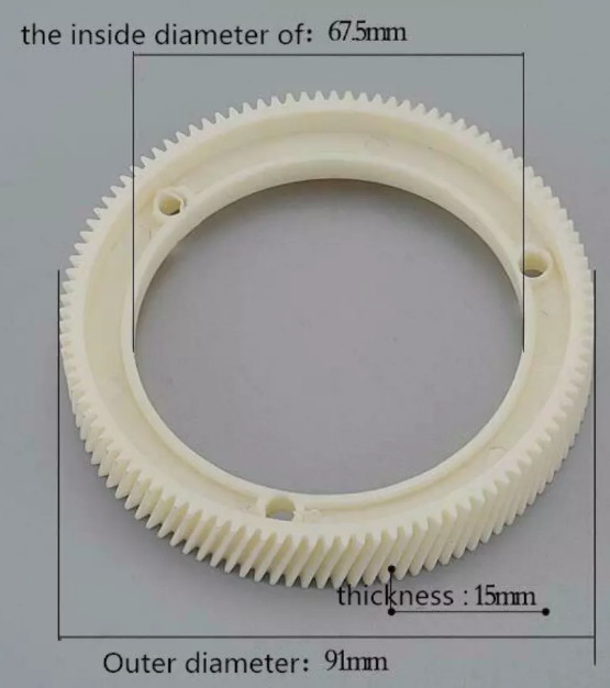 Milling Machine Power Feed Plastic Gear For Ton-E Import Nylon Replacement Part