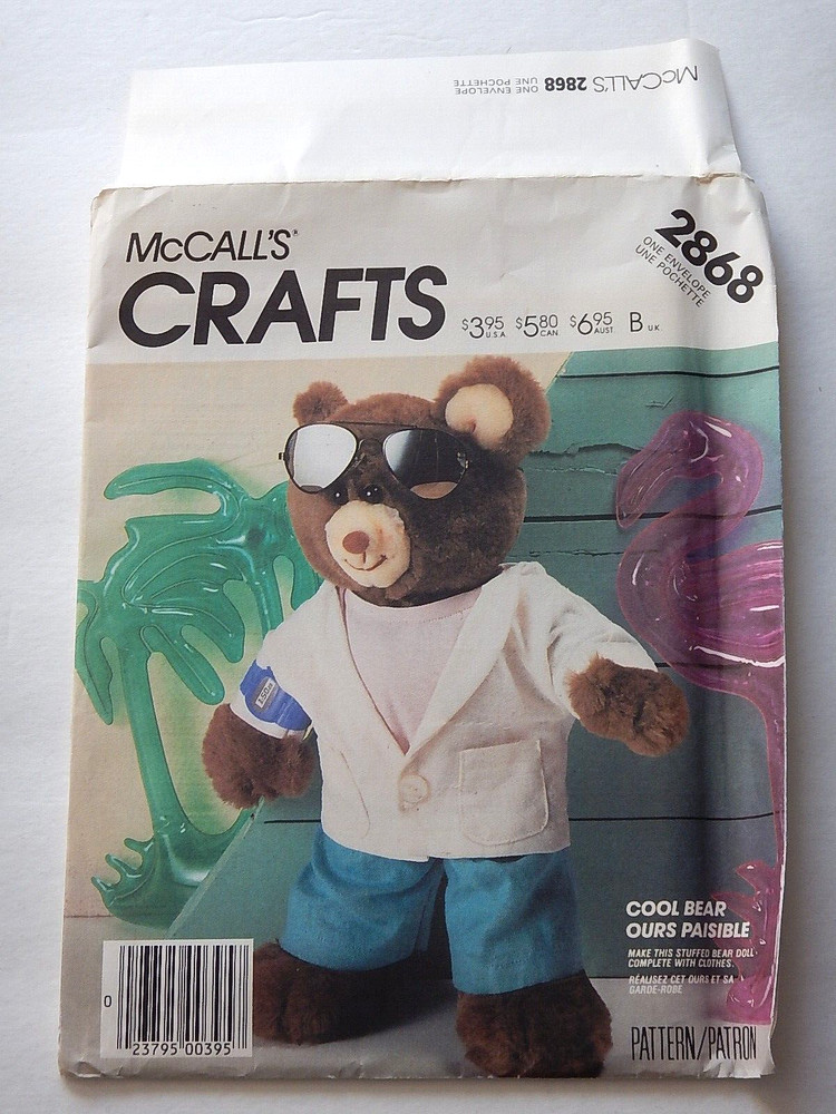 McCall's 2868 COOL BEAR & Clothes ©1986 UC FF