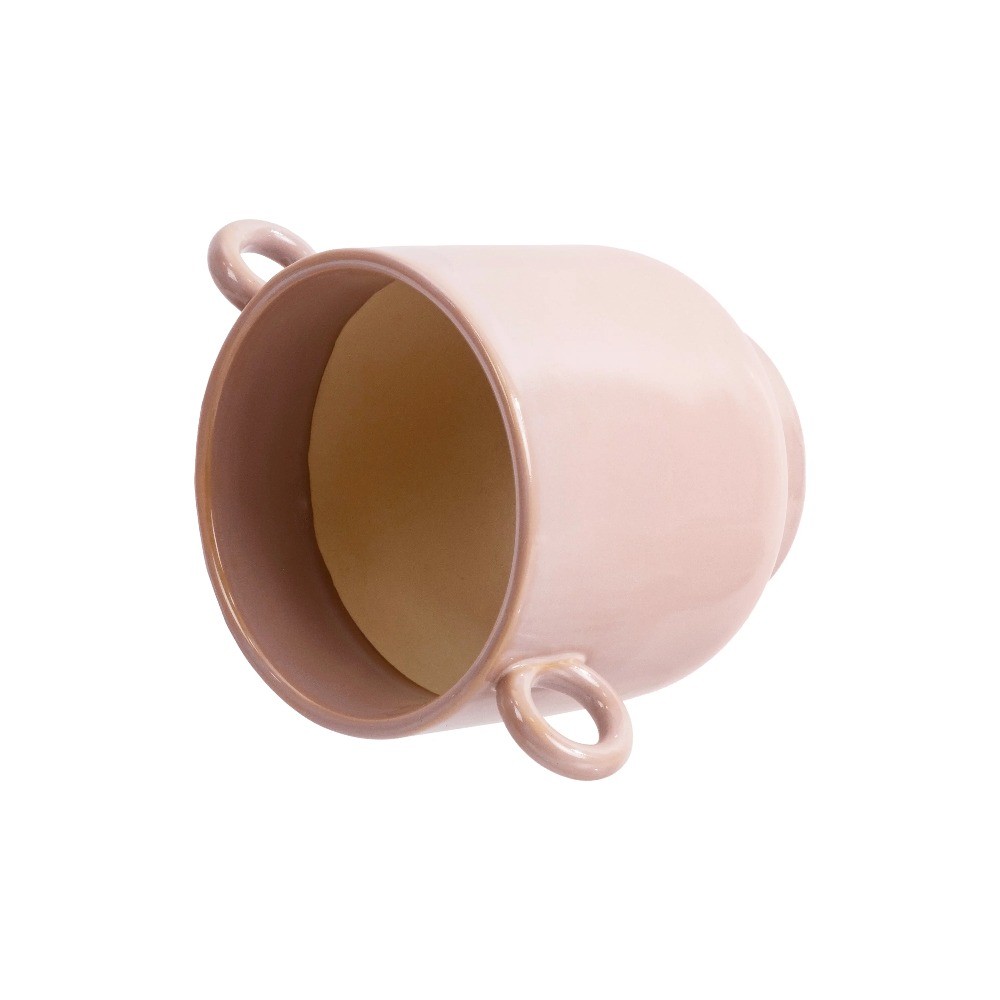 6" Rose Pink Handled Ceramic Planter by Drew Barrymore