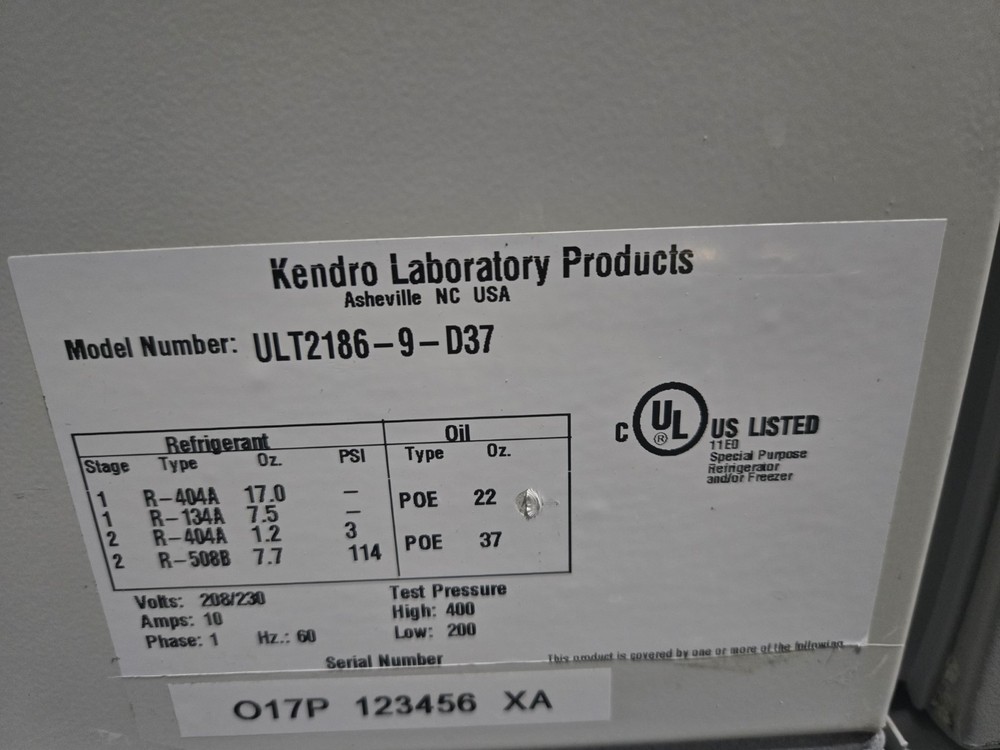 Revco Ultima II -80C freezer working