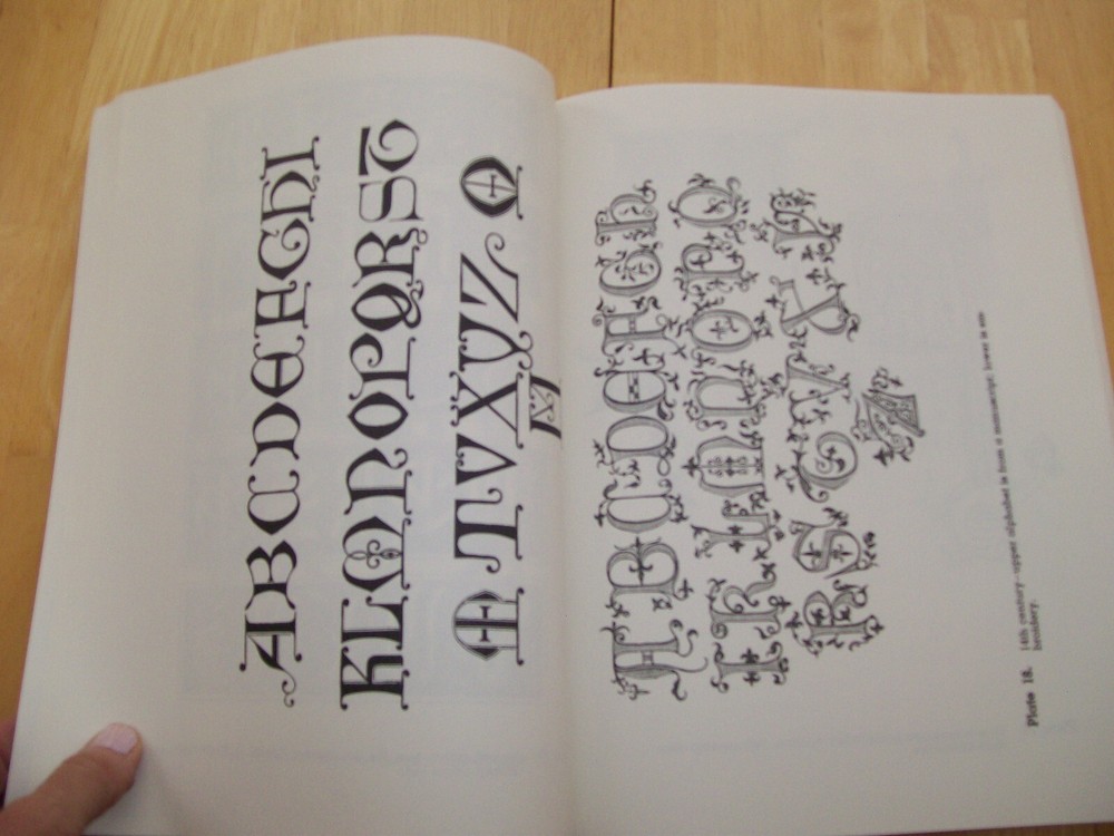 Vintage Decorative Alphabets and Initials Copyright Free Patterns Designs Book