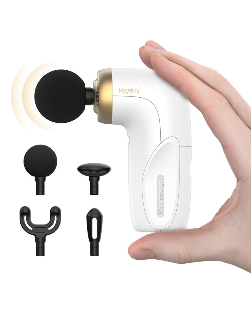 HEYCHY A1 Super Mini Massage Gun, Percussion Deep Tissues Muscle White