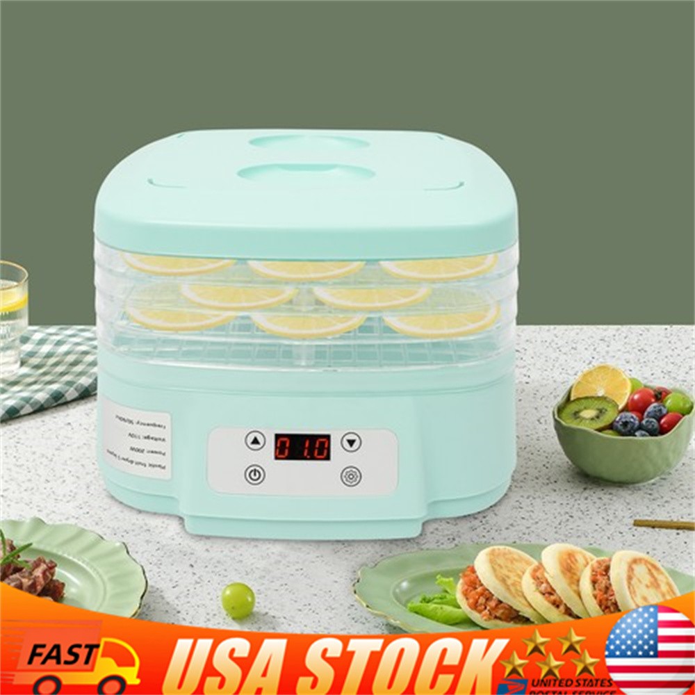 5 Trays Food Dehydrator Machine 200W Adjustable Timer Fruit Drying Machine ABS