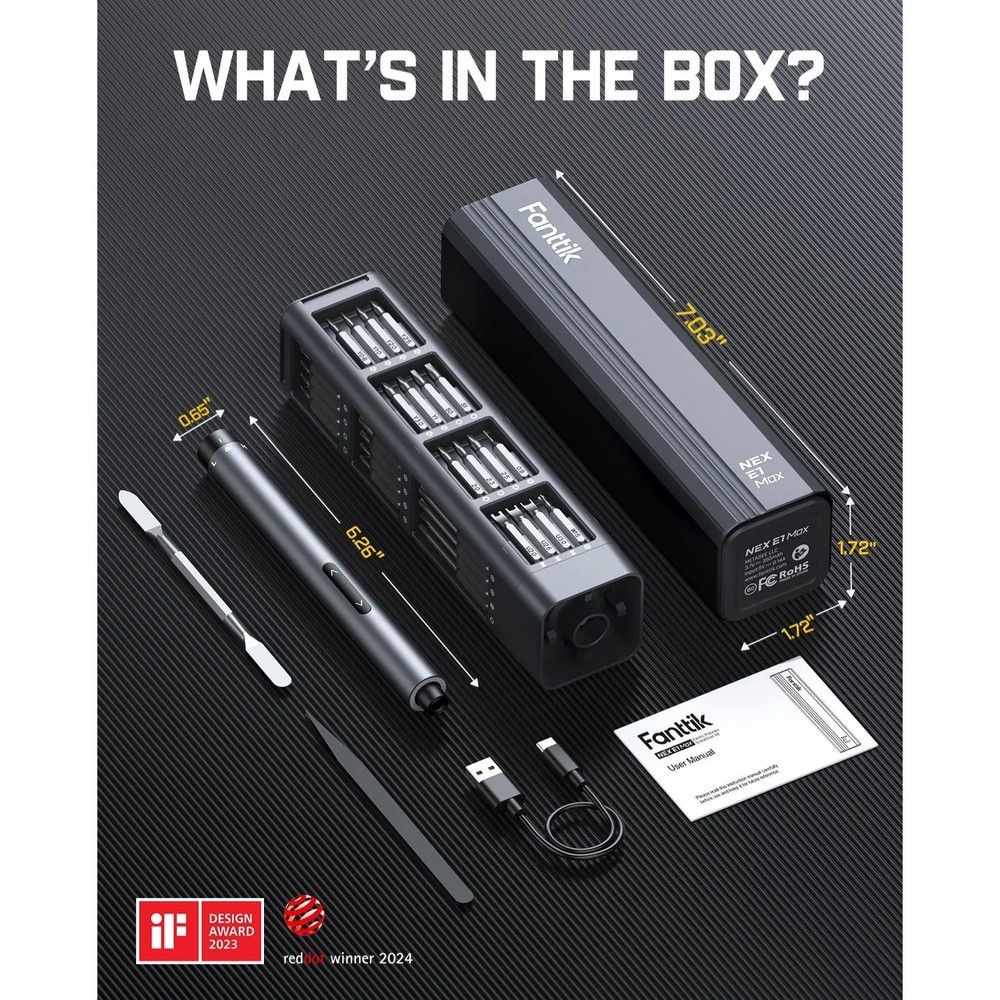 Fanttik E1 Max Precision Electric Screwdriver 50-in-1 Set