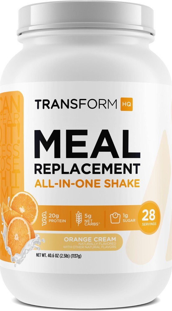 TransformHQ Meal Replacement Shake Powder 28 Servings (Orange Cream)