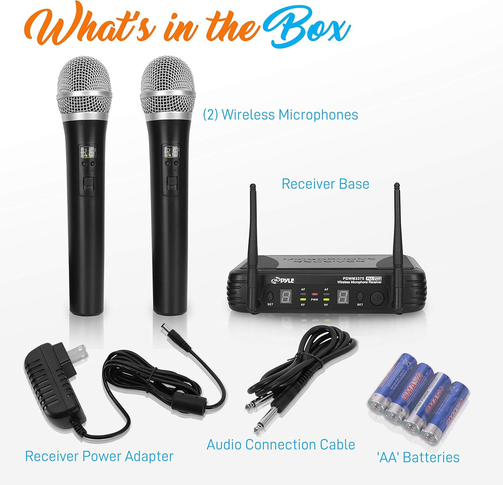 -PRO Professional Wireless Microphone System - Dual UHF Band, Wireless, Handheld